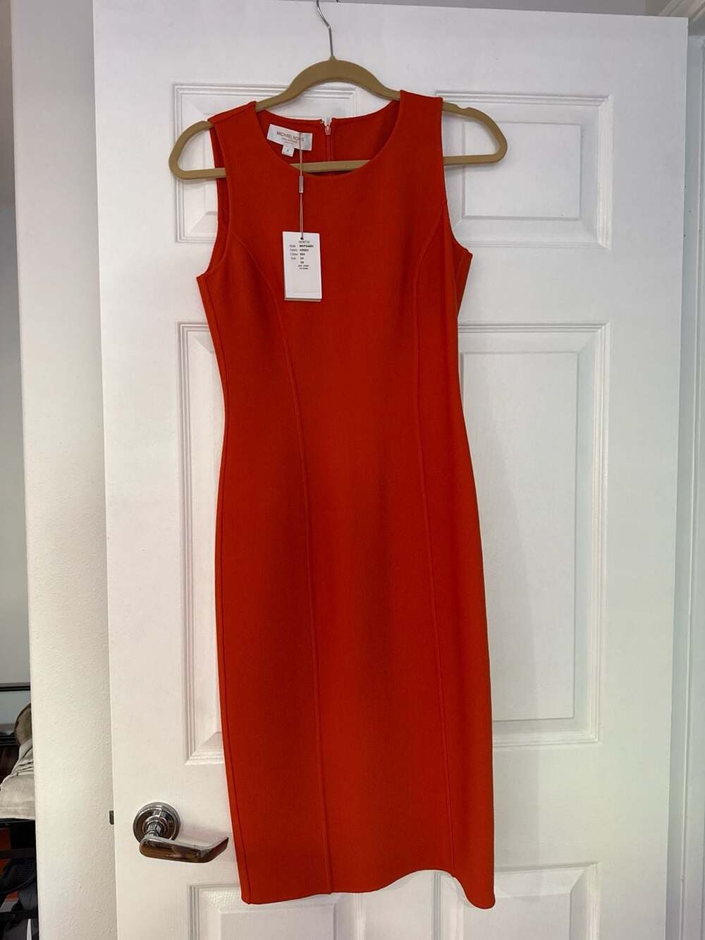 Michael Kors Collection Cayenne Red Wool Blend Sheath Dress NWT